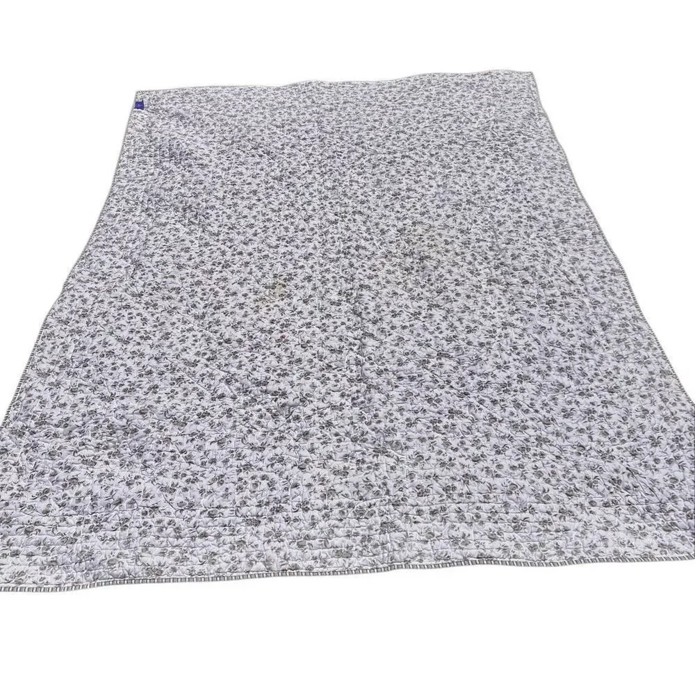 PINE CONE HILL Gray & White Toile Quilted Bedspread